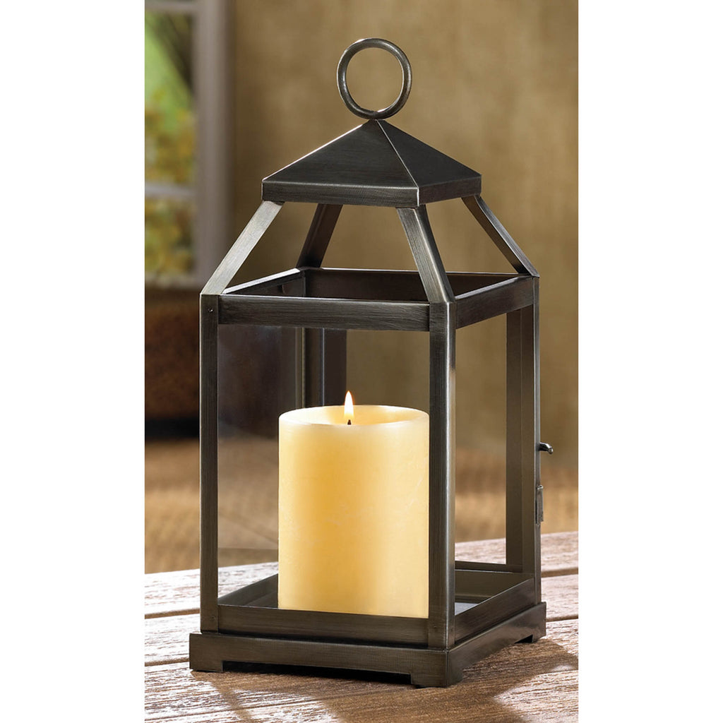 Rustic Silver Contemporary Lantern