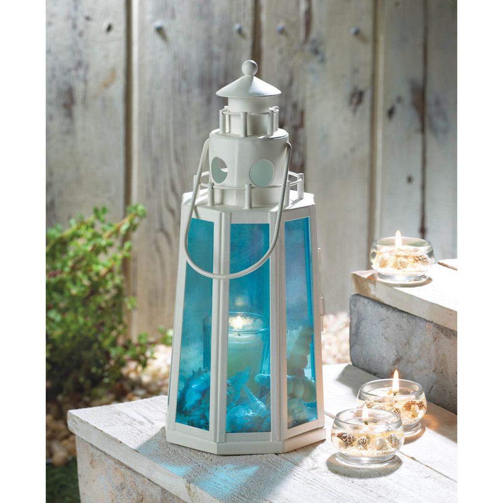 Ocean Blue Lighthouse Lantern