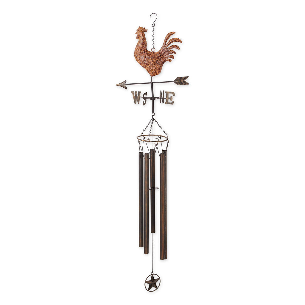 Weathervane Wind Chime - Copper Rooster