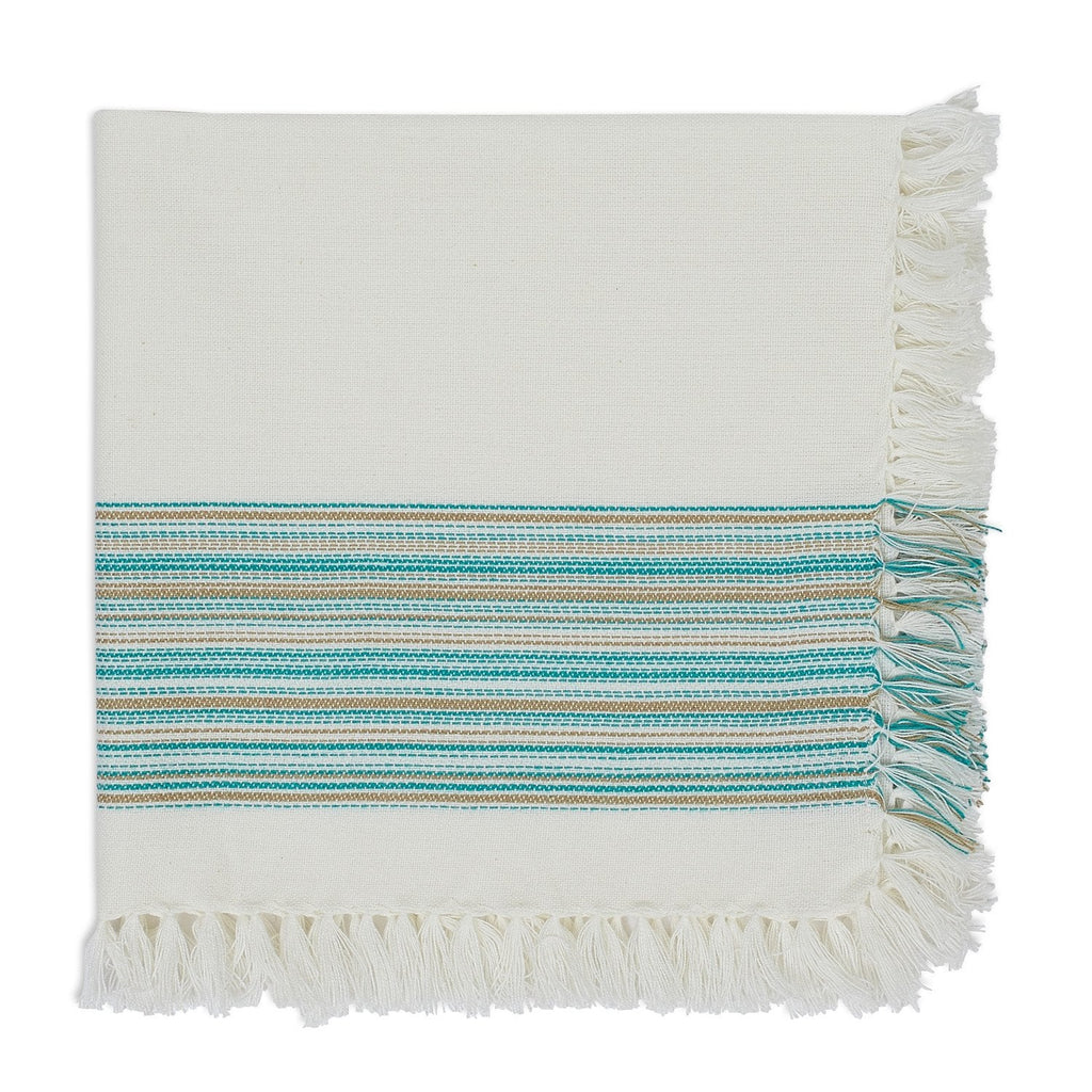 Teal Blue Fringe Napkin - DII Design Imports