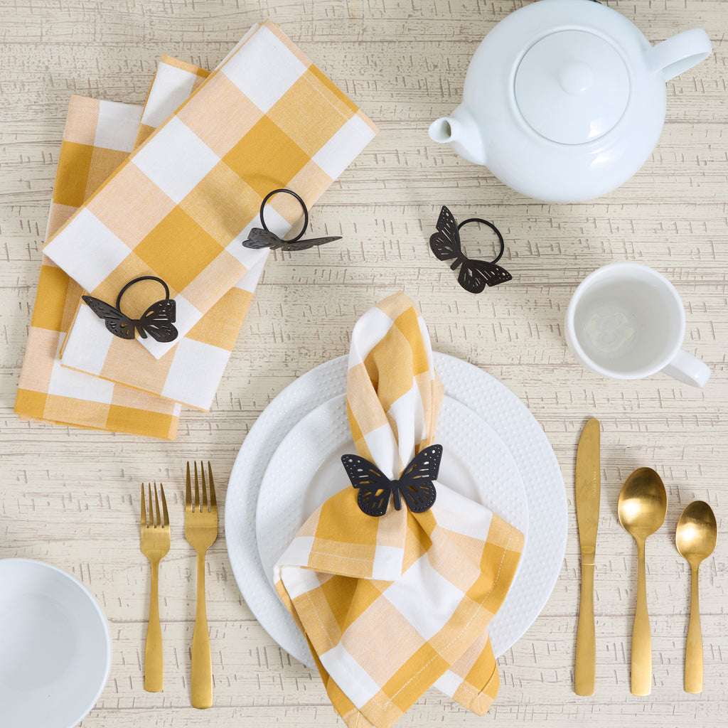 Butterfly Napkin Ring Set of 4