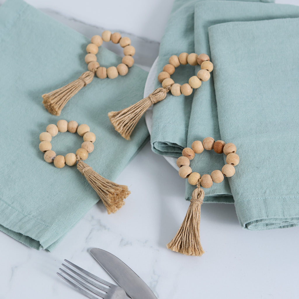 Tassel Napkin Ring Set of 4