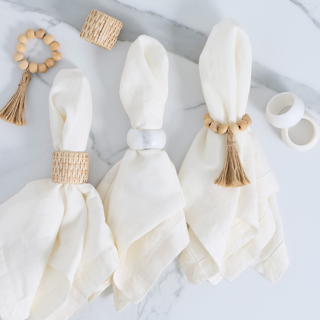 Marble Band Napkin Ring Set of 4