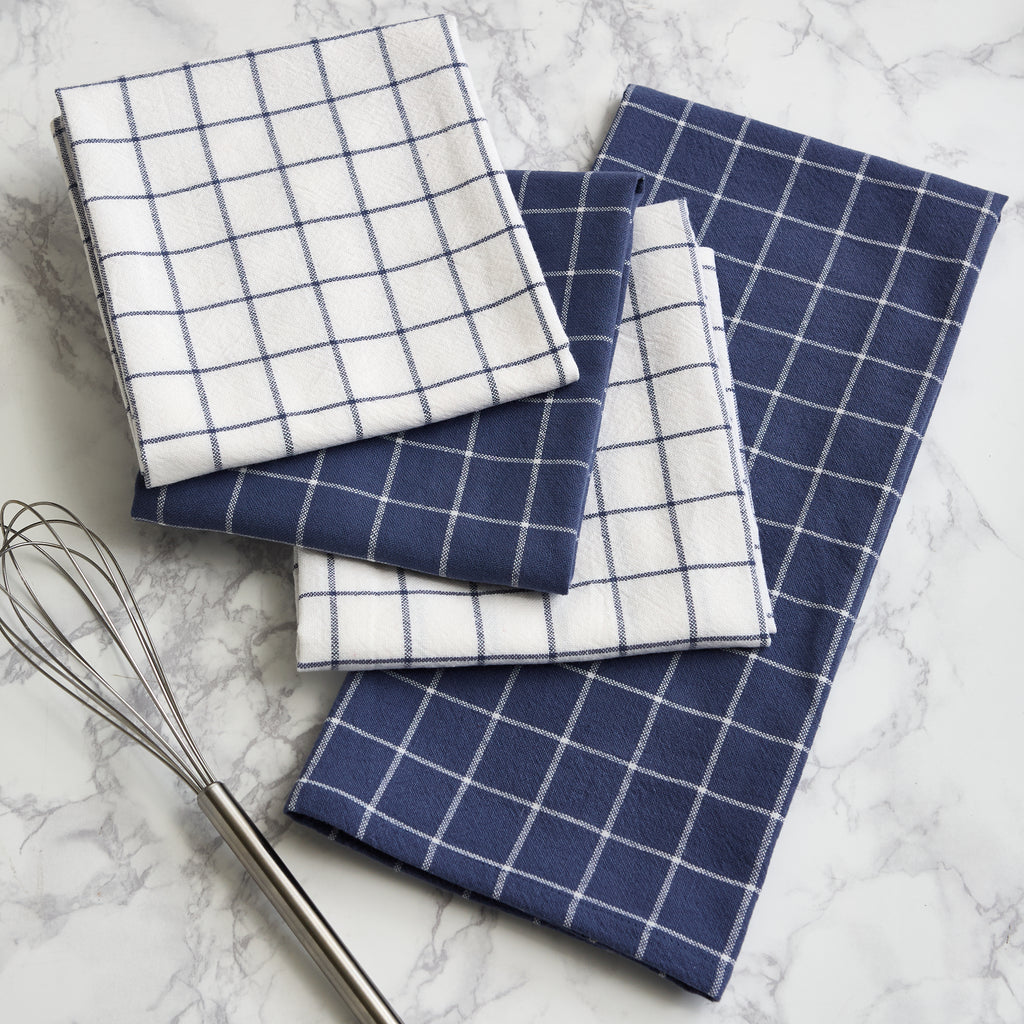 Blue Indigo Floursack Towel Set of 2