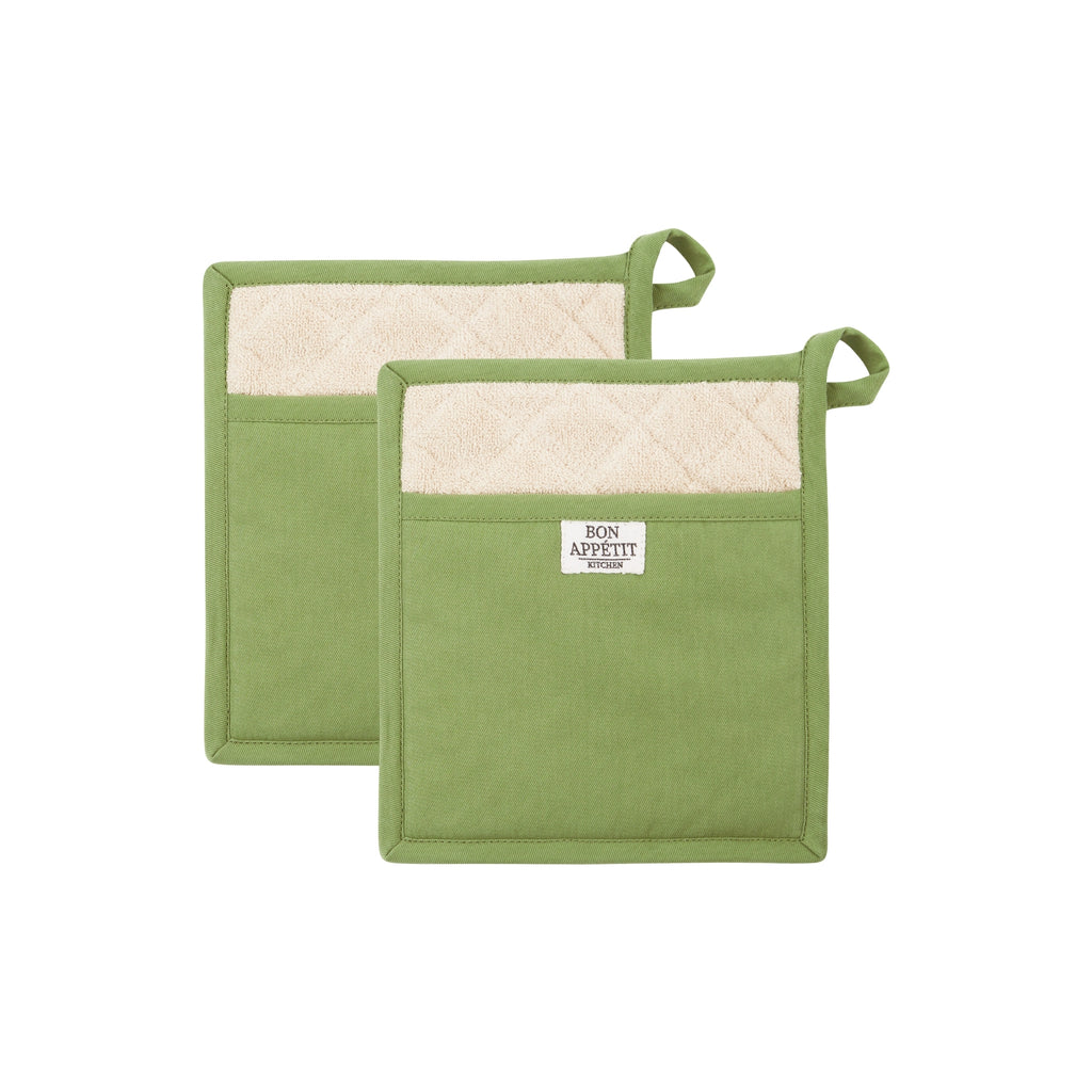 Clover Chino Potholder Set of 2