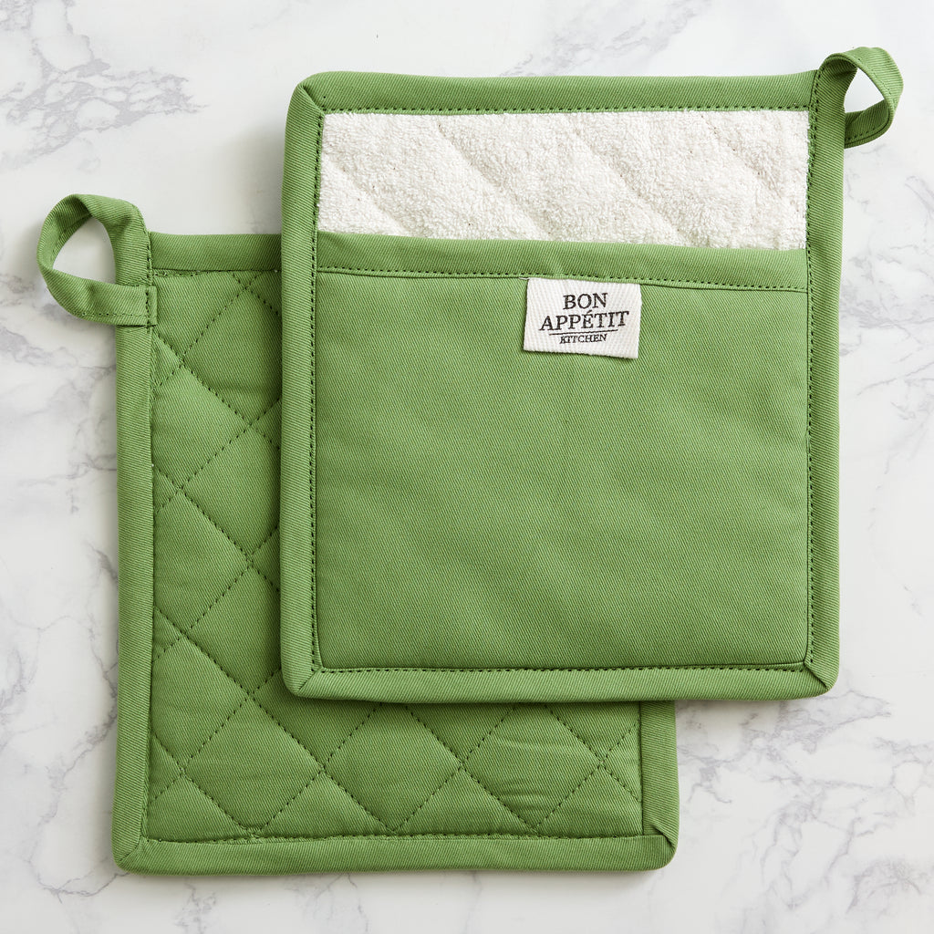 Clover Chino Potholder Set of 2