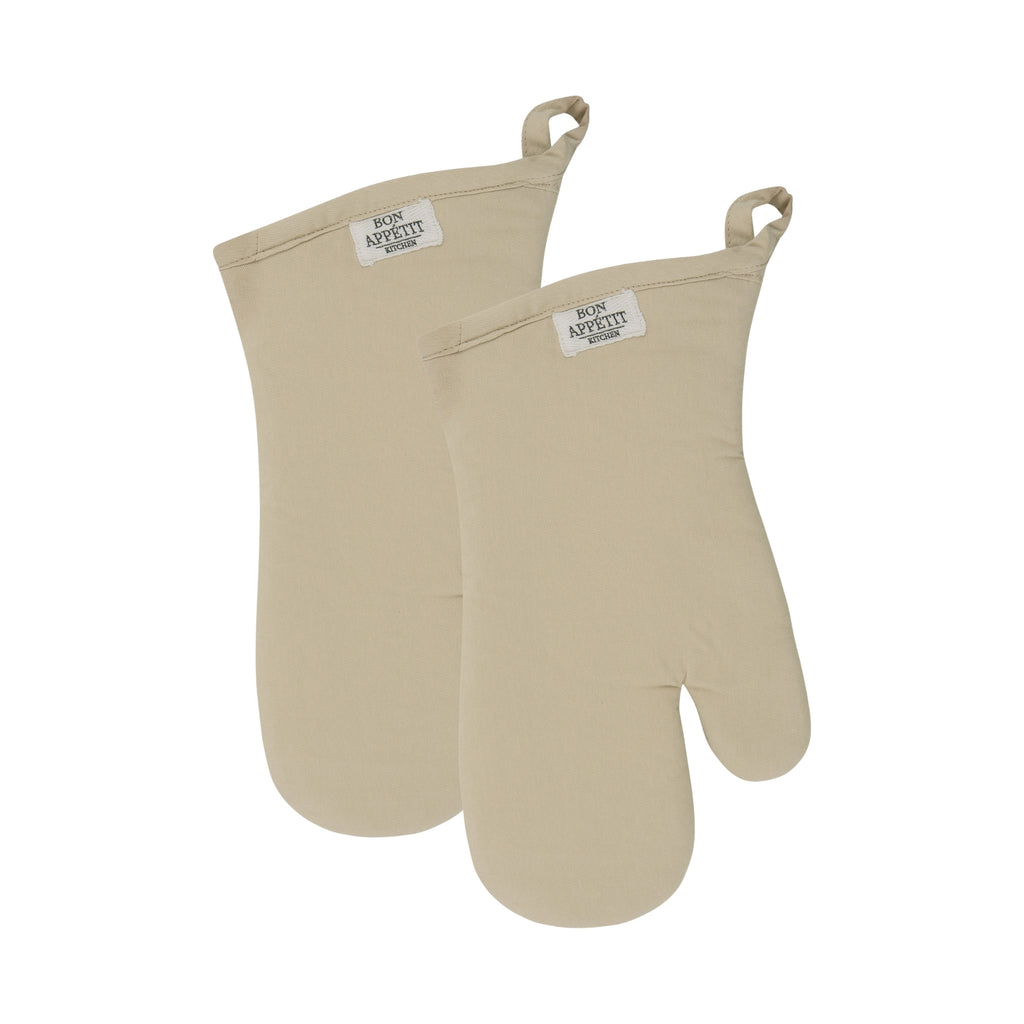 Feather Gray Chino Oven Mitt Set of 2