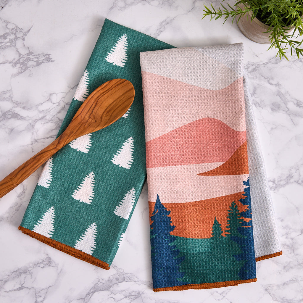 Cascade Sunset Printed Microfiber Dishtowel