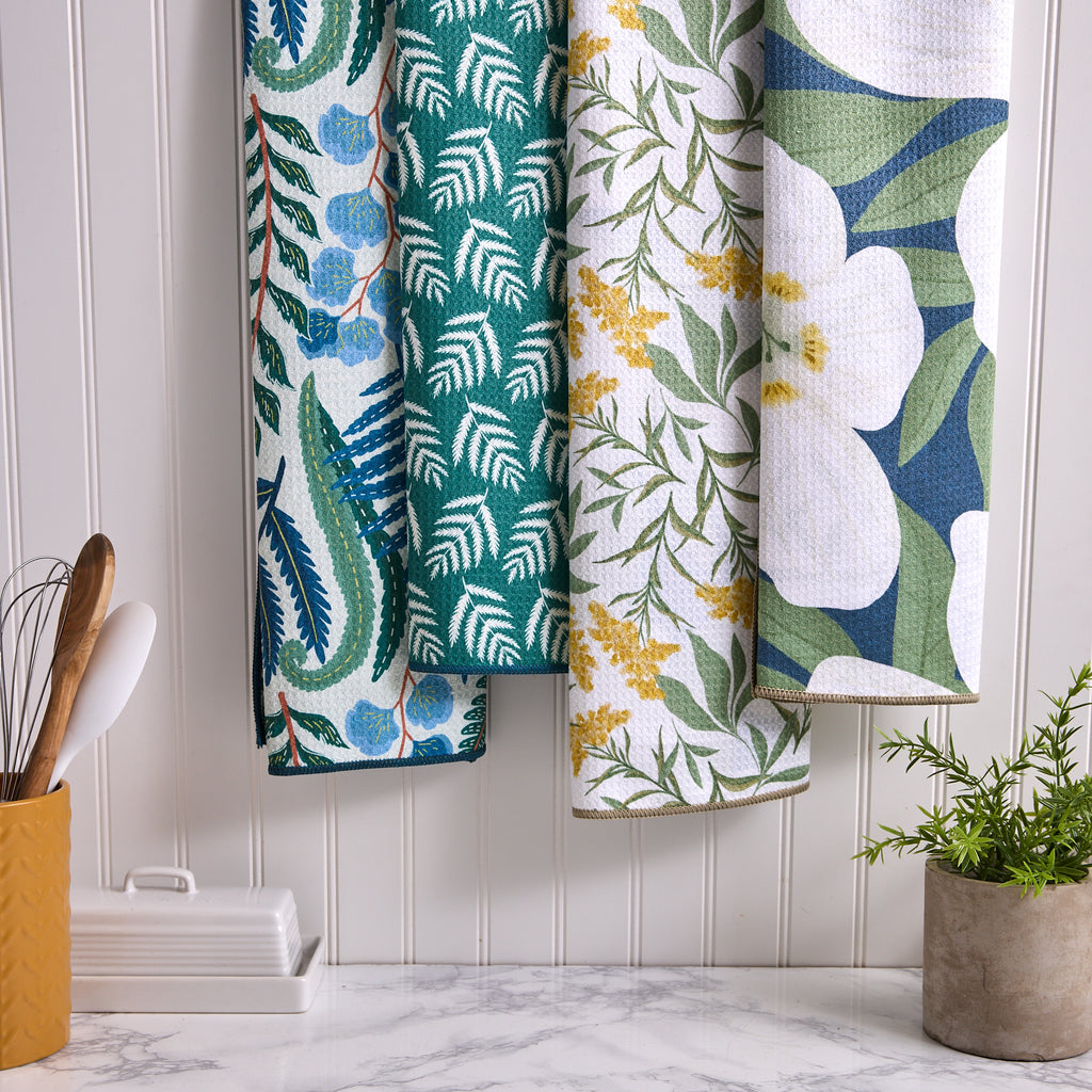 Fiddle Ferns Printed Microfiber Dishtowel