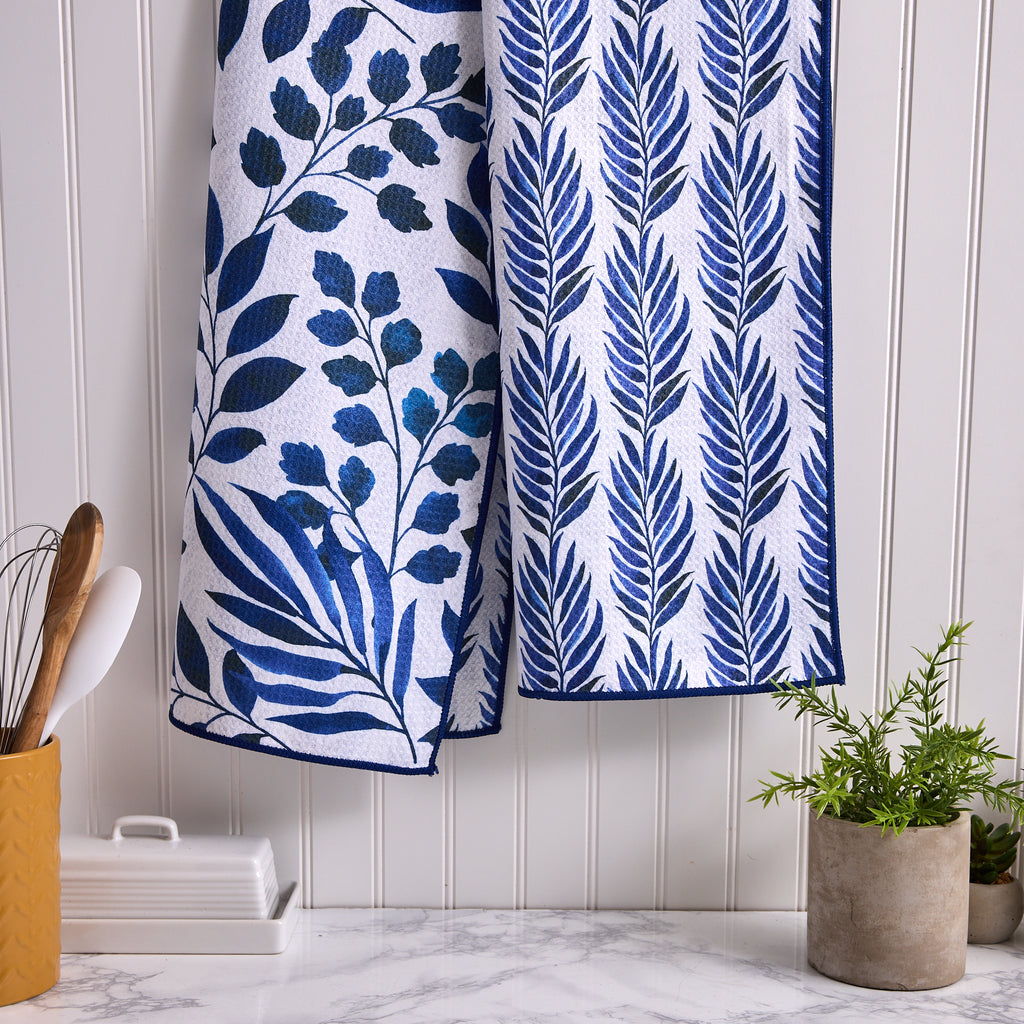 Indigo Botanicals Printed Microfiber Dishtowel