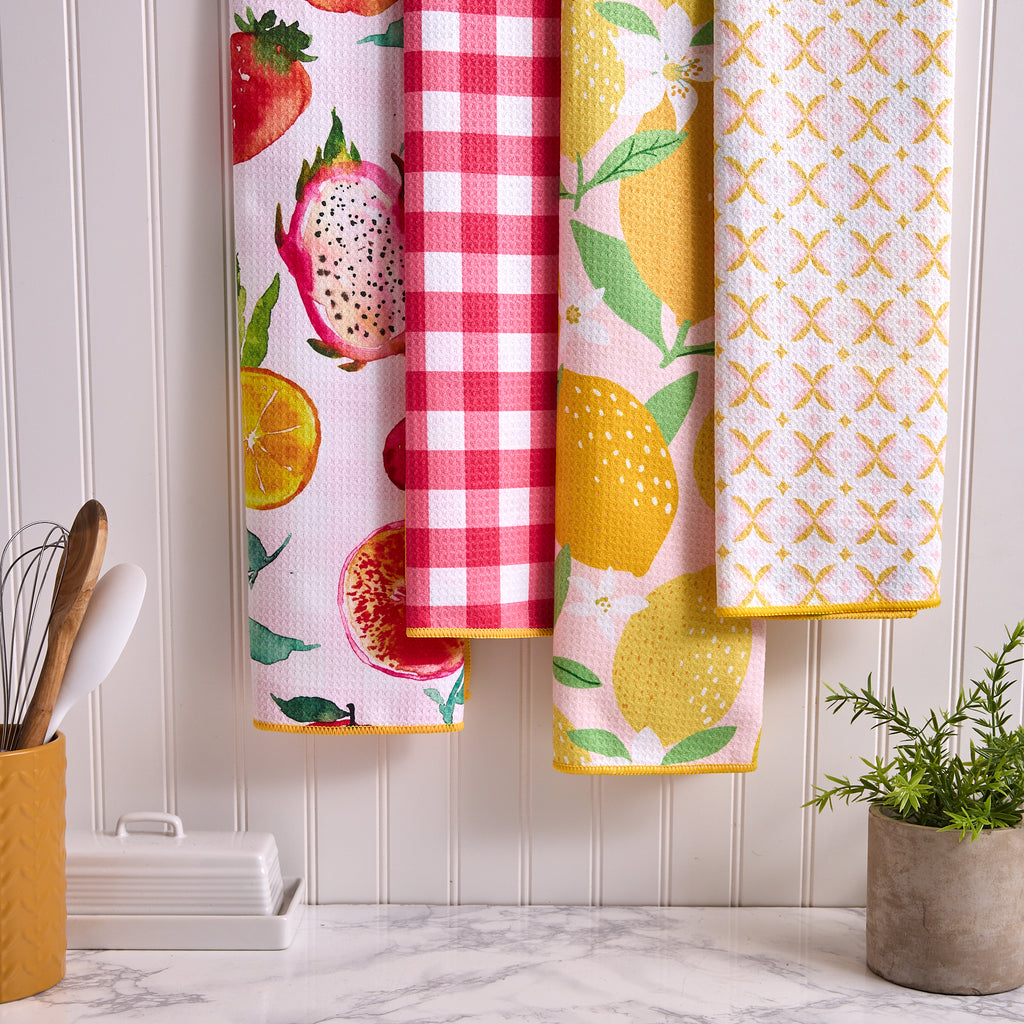 Lemon Squeeze Printed Microfiber Dishtowel