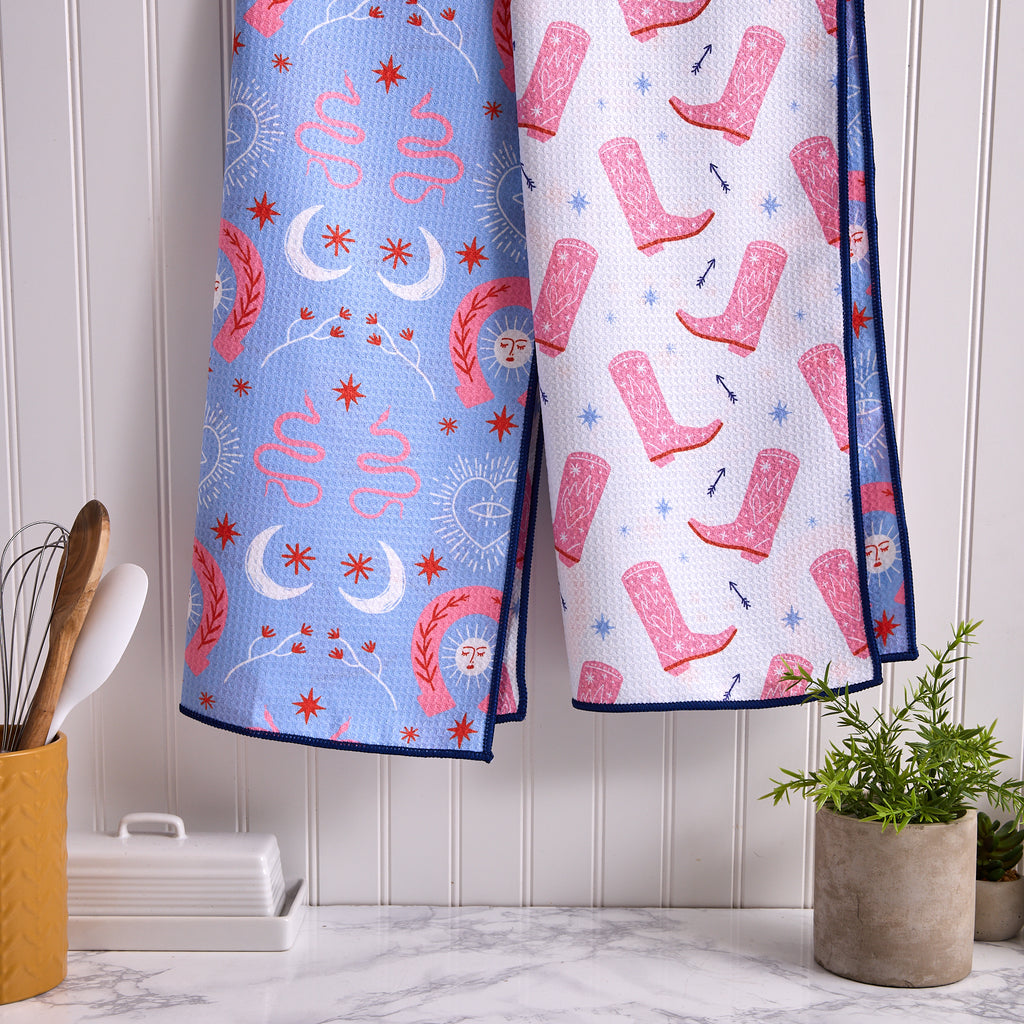 Wild West Printed Microfiber Dishtowel