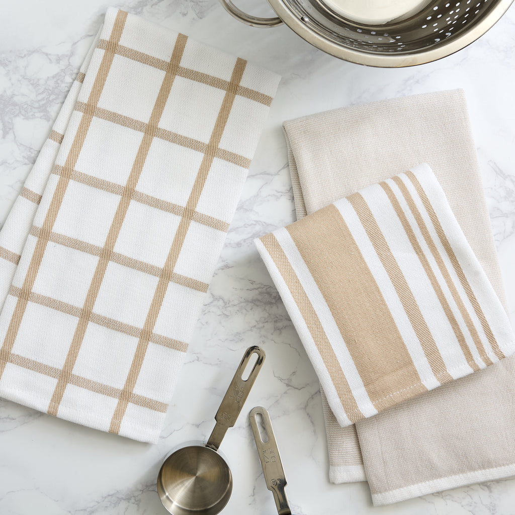 Feather Gray Kitchen Towel Set of 3