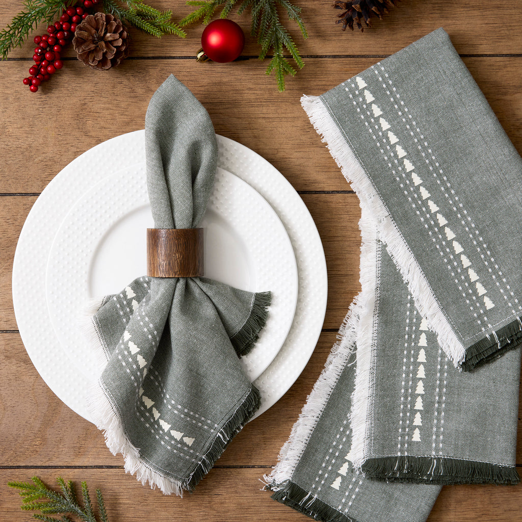 Balsam Fir Tree Dobby Napkin Set Of 4
