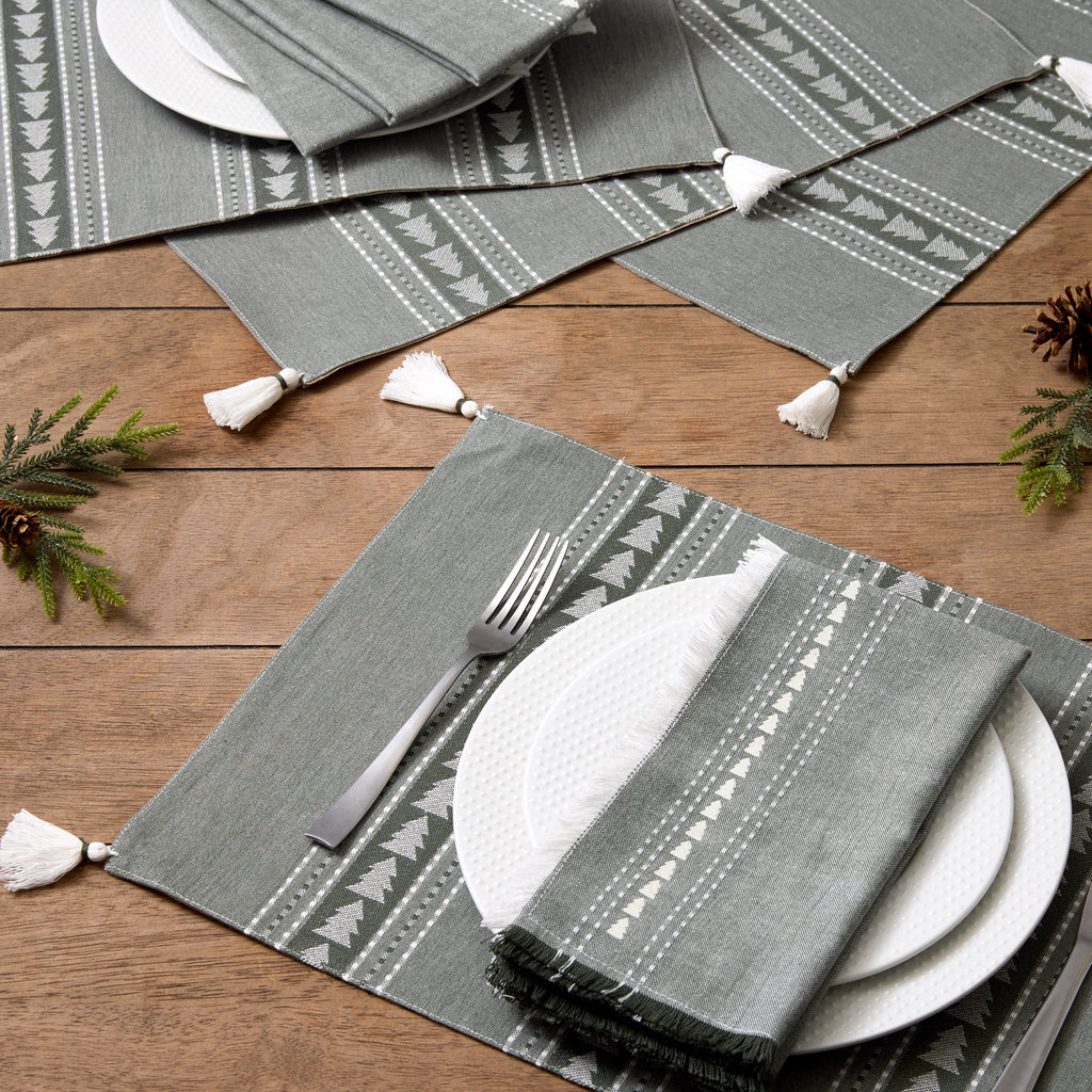 Balsam Fir Tree Jacquard Placemat Set Of 4