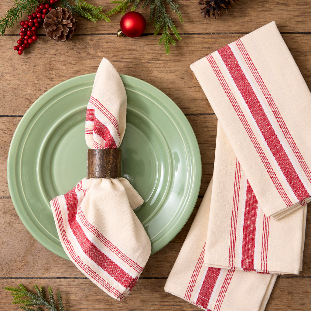 Ho Ho Ho Stripe Napkin Set Of 4