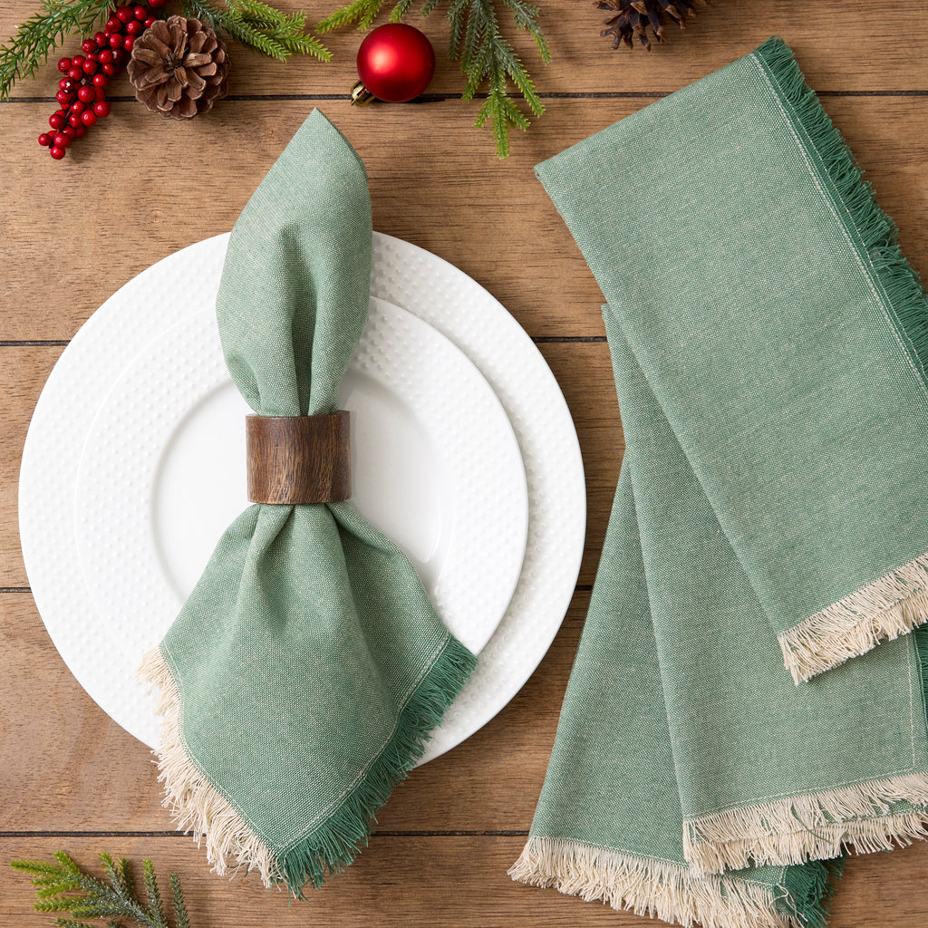 Green Chambray Napkin Set Of 4
