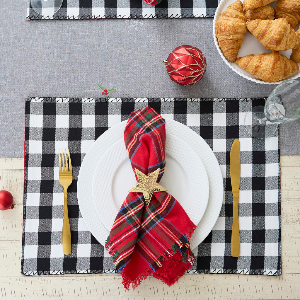 Gold Star Napkin Ring Set Of 4