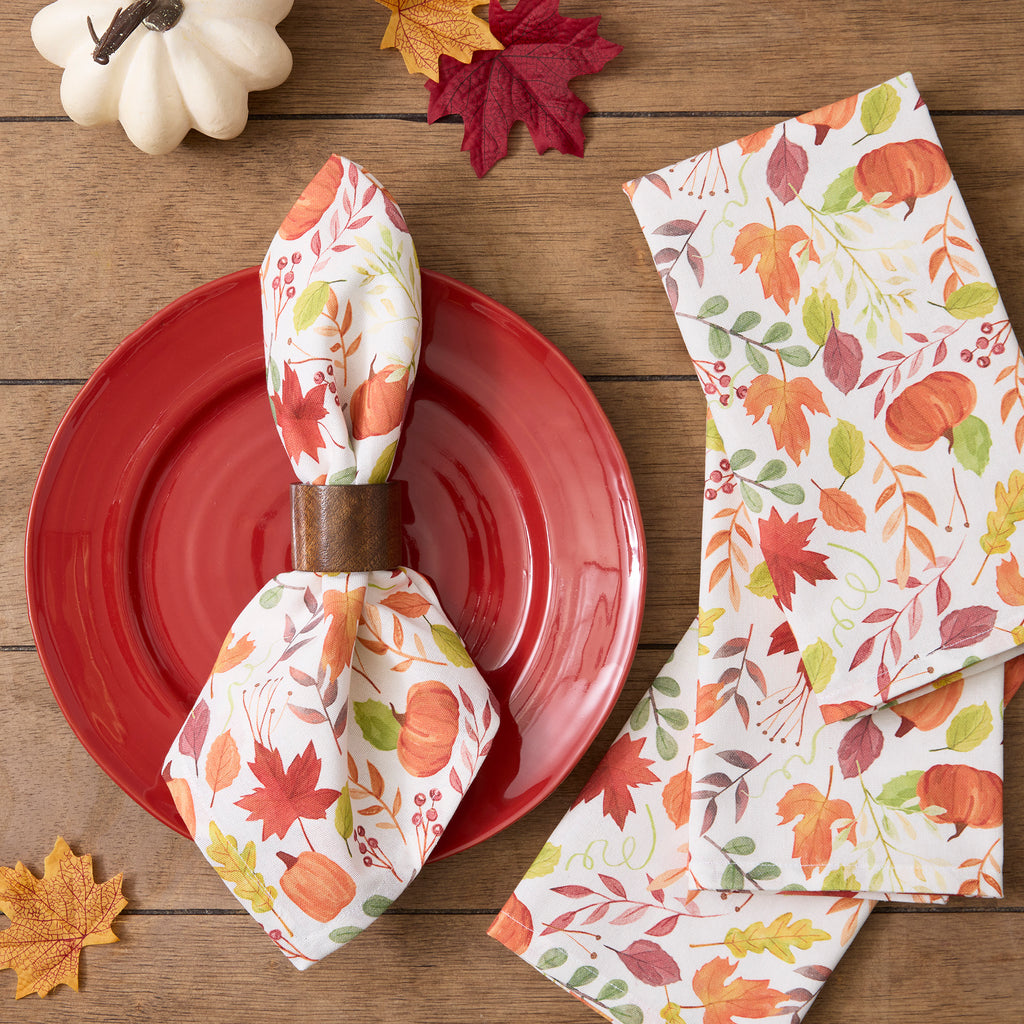 Hometown Harvest Printed Napkin Set Of 4