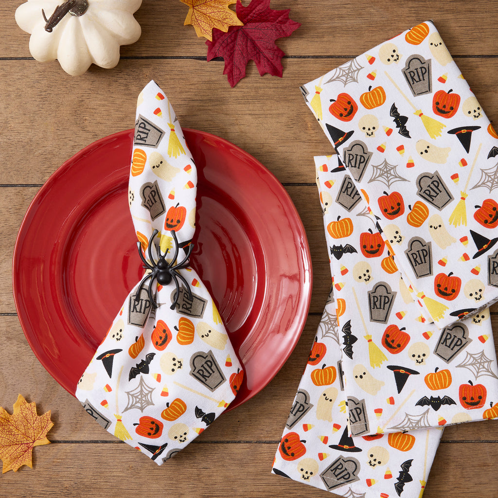 Halloween Fun Printed Napkin Set Of 4