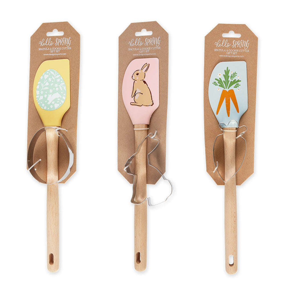 Hop into Spring Spatula & Cookie Cutter Gift Set of 3