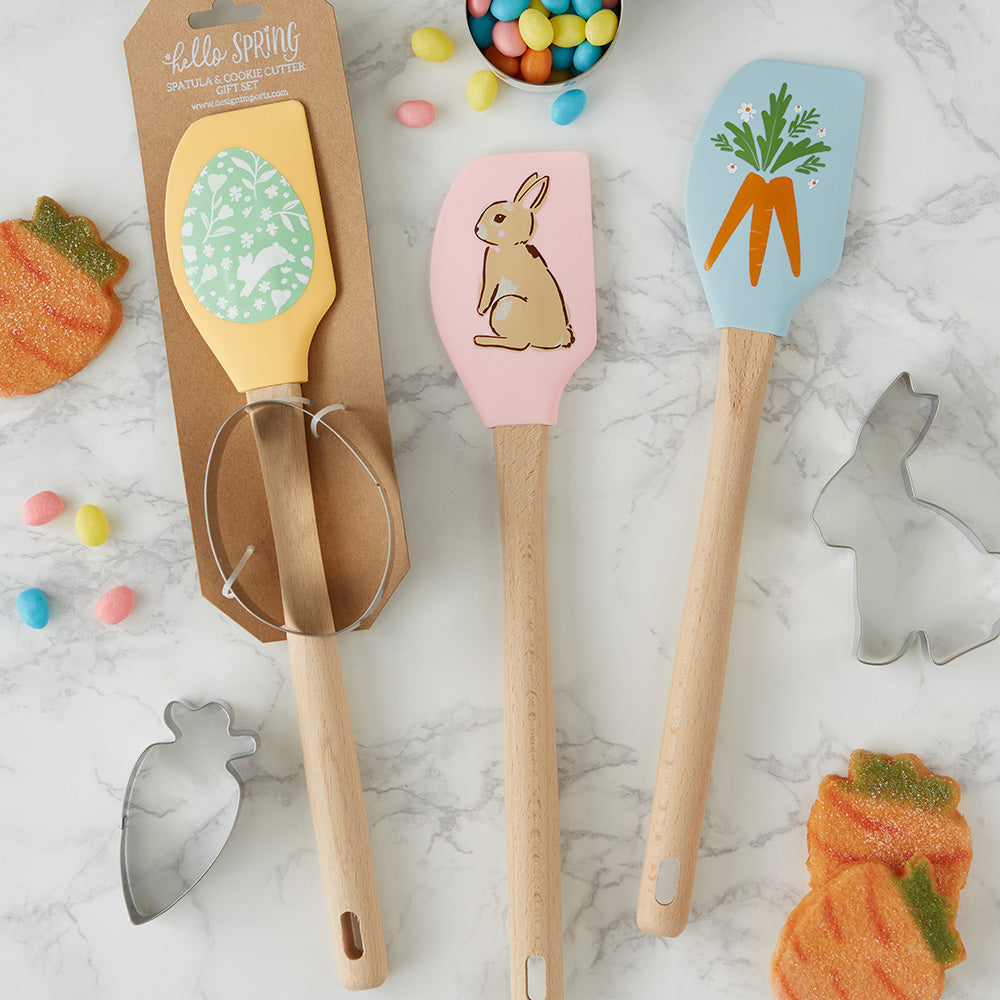 Hop into Spring Spatula & Cookie Cutter Gift Set of 3