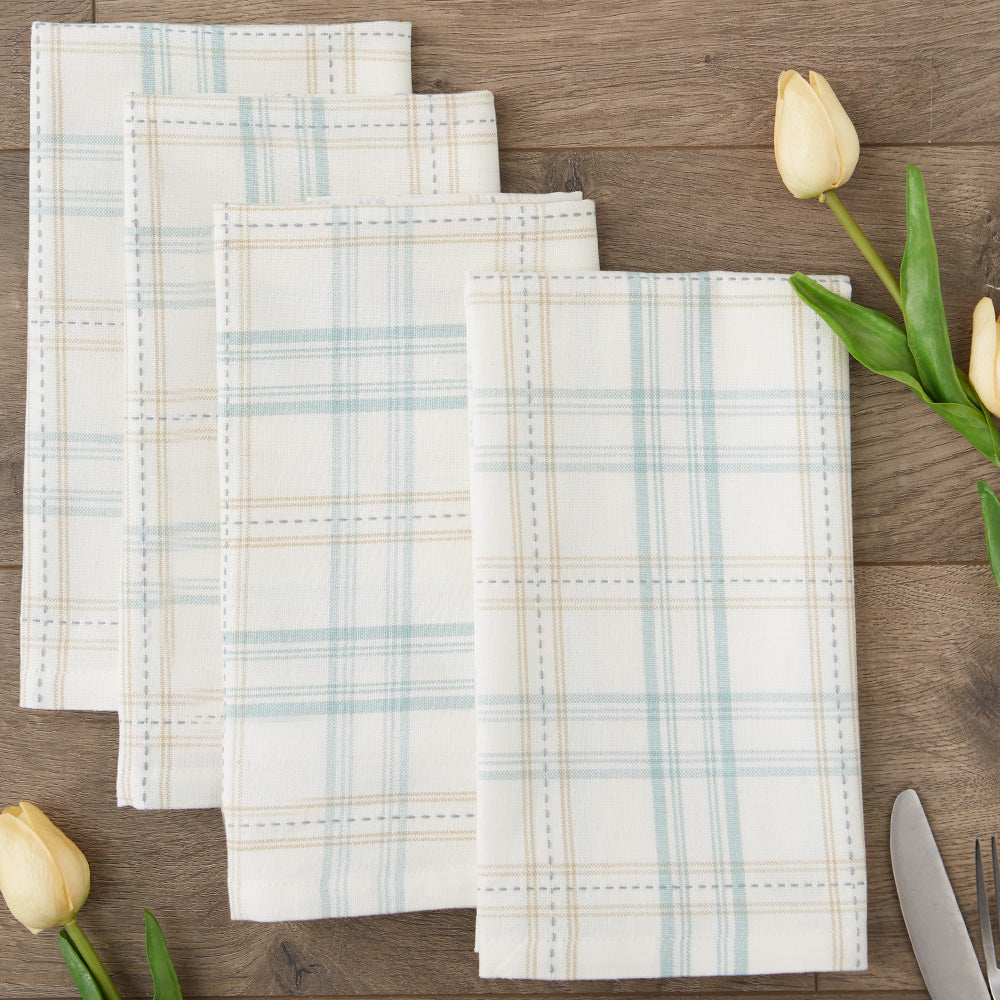 Cottontail Garden Plaid Napkin Set