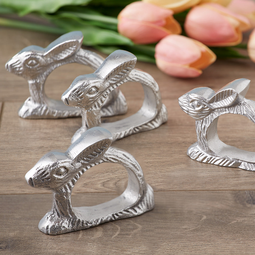 Silver Rabbit Napkin Ring