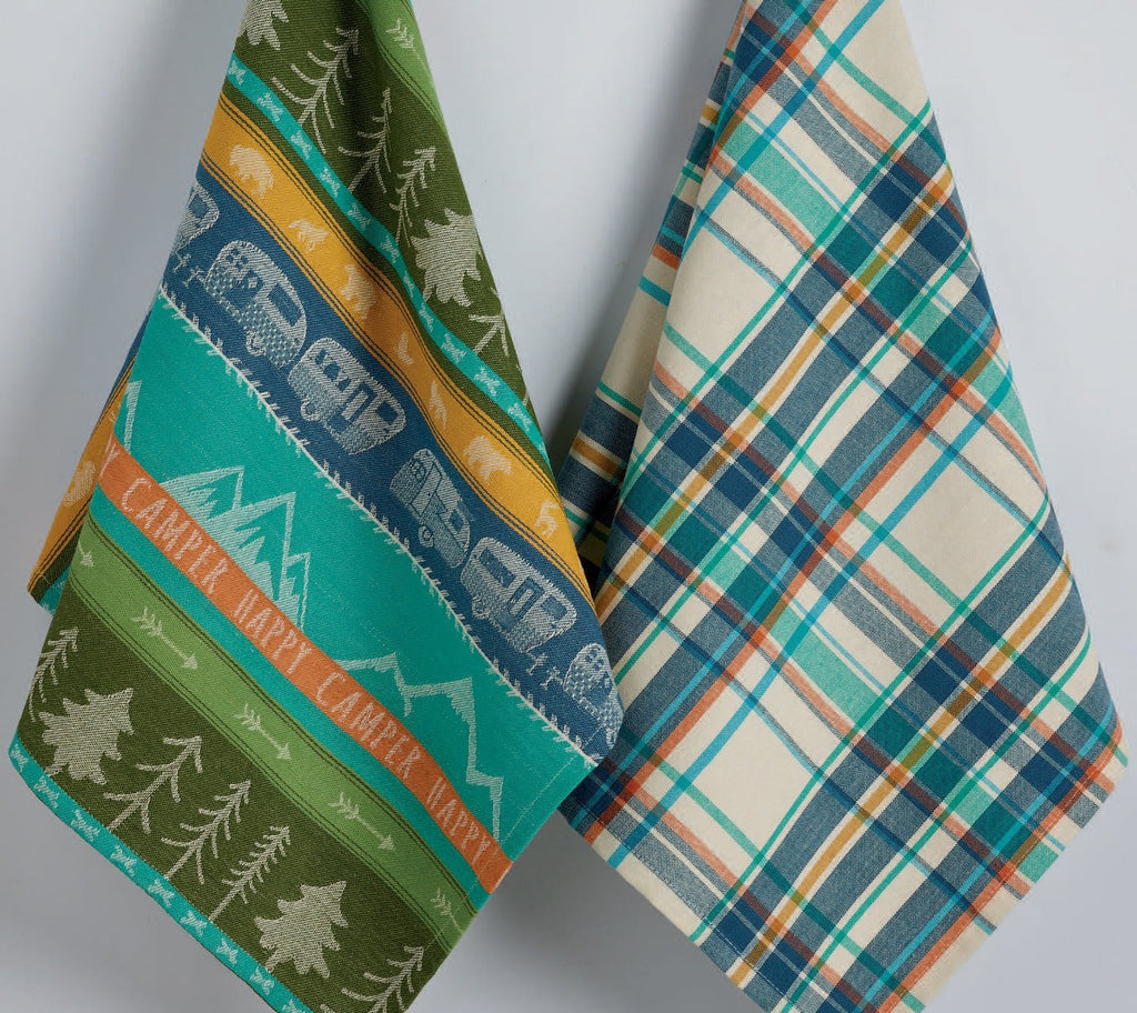 Happy Camper Plaid Dishtowel - DII Design Imports