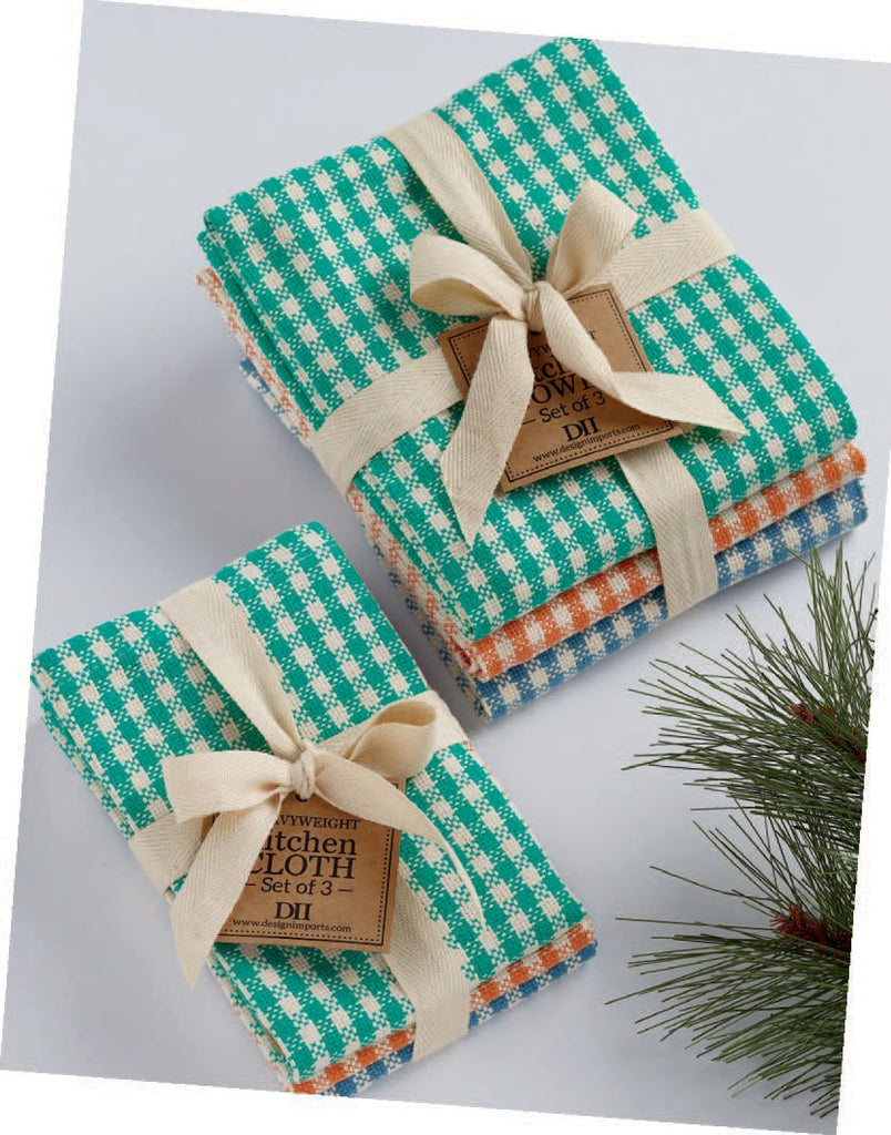 Camp Checks Dishcloth Set of 3 - DII Design Imports