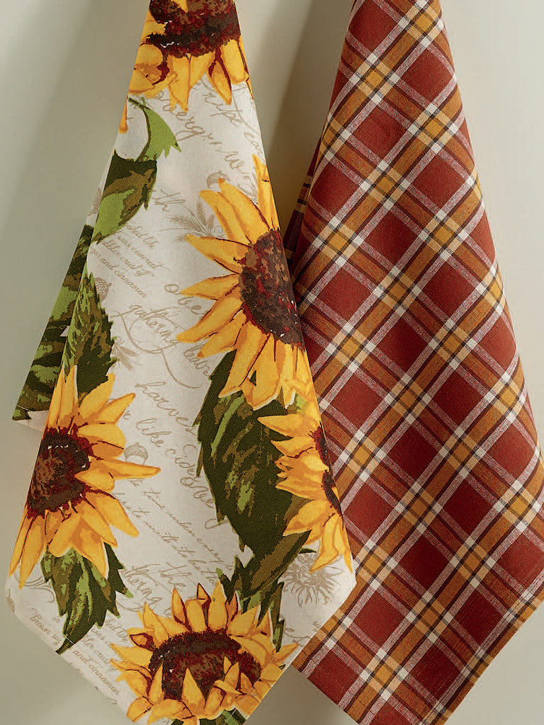 Rustic Sunflowers Printed Dishtowel - DII Design Imports