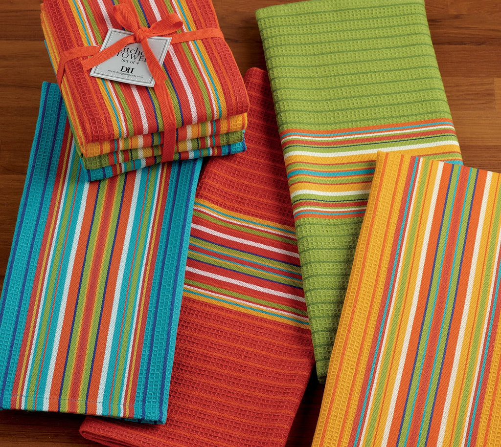 Cantina Stripes Dishtowel Set of 4 - DII Design Imports