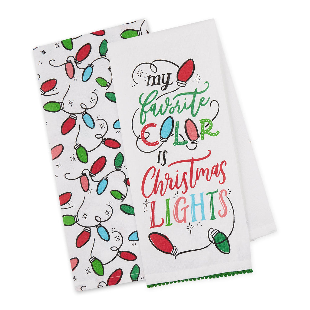 Christmas Lights Dishtowel Set Of 2