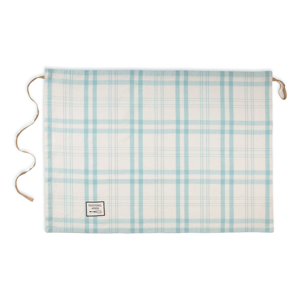 BLUE PLAID DISHTOWEL APRON