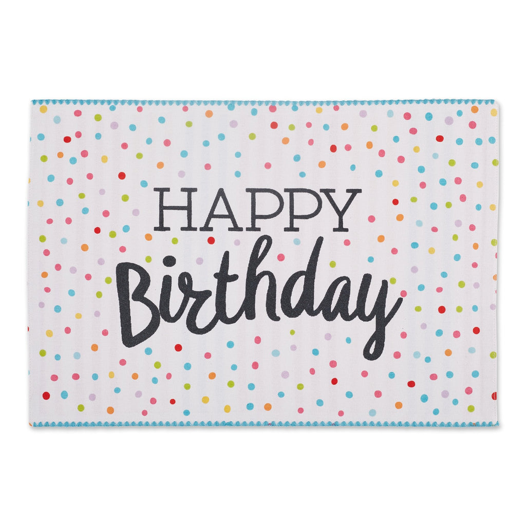 HAPPY BIRTHDAY EMBELLISHED PLACEMAT