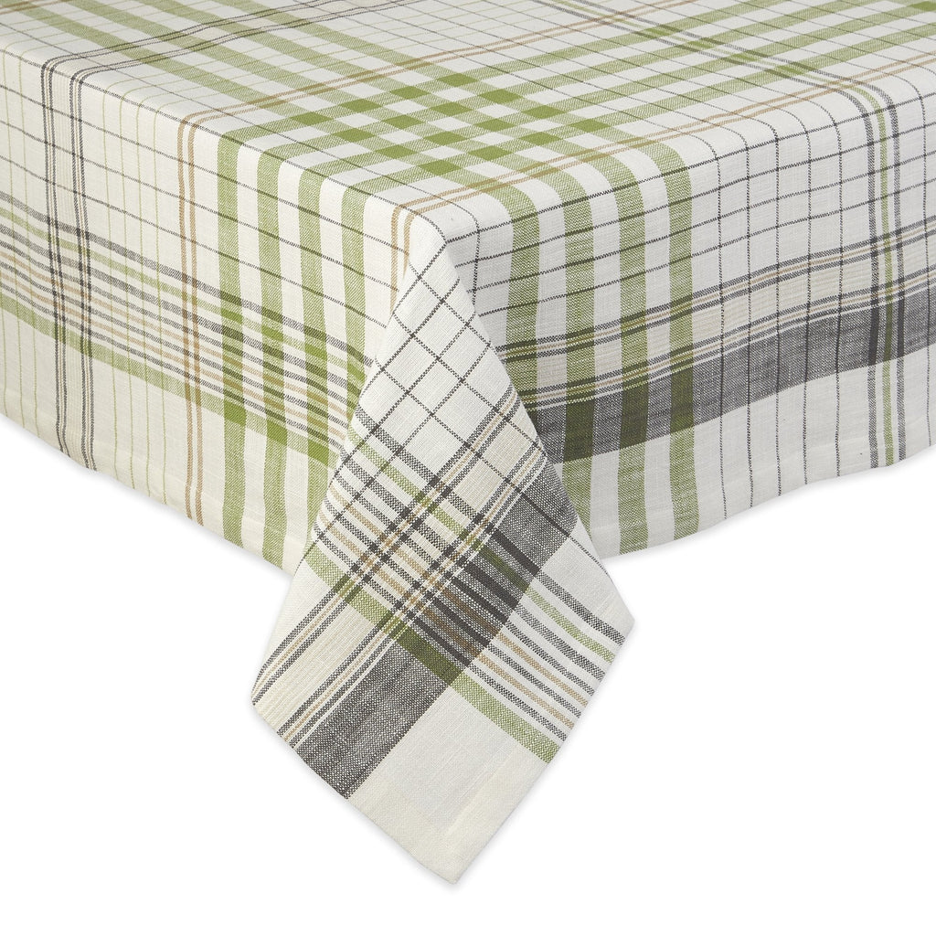 HERB GARDEN PLAID TABLECLOTH -  52 X 52"