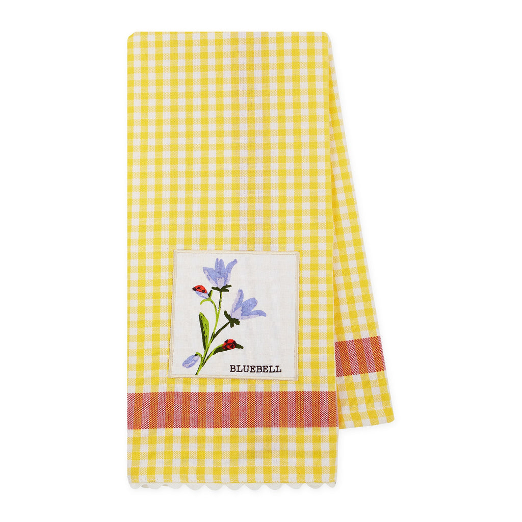 Bluebell Embellished Dishtowel