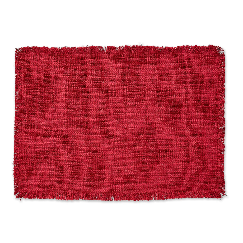 CRANBERRY BASKET FRINGE PLACEMAT