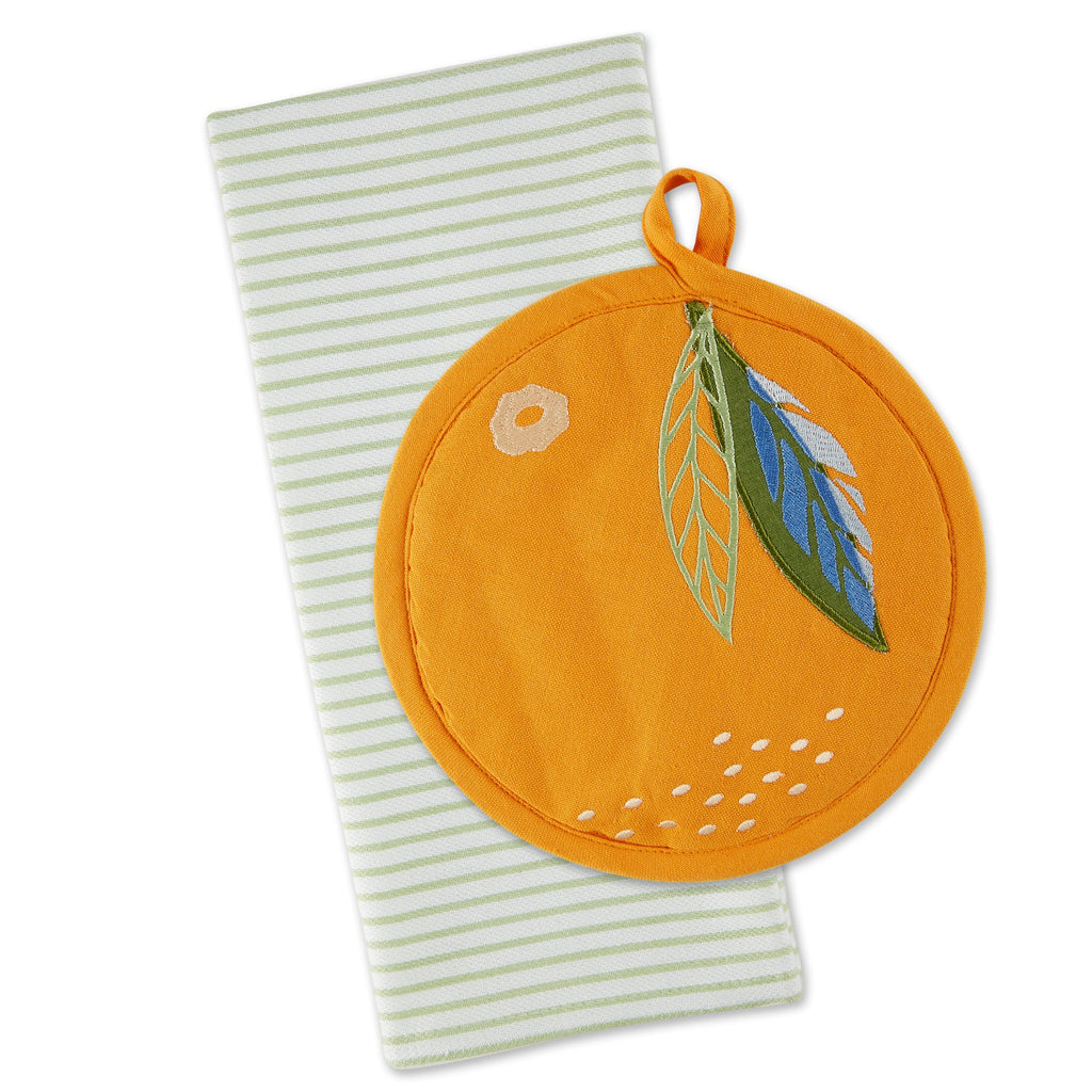 Orange Potholder Gift Set