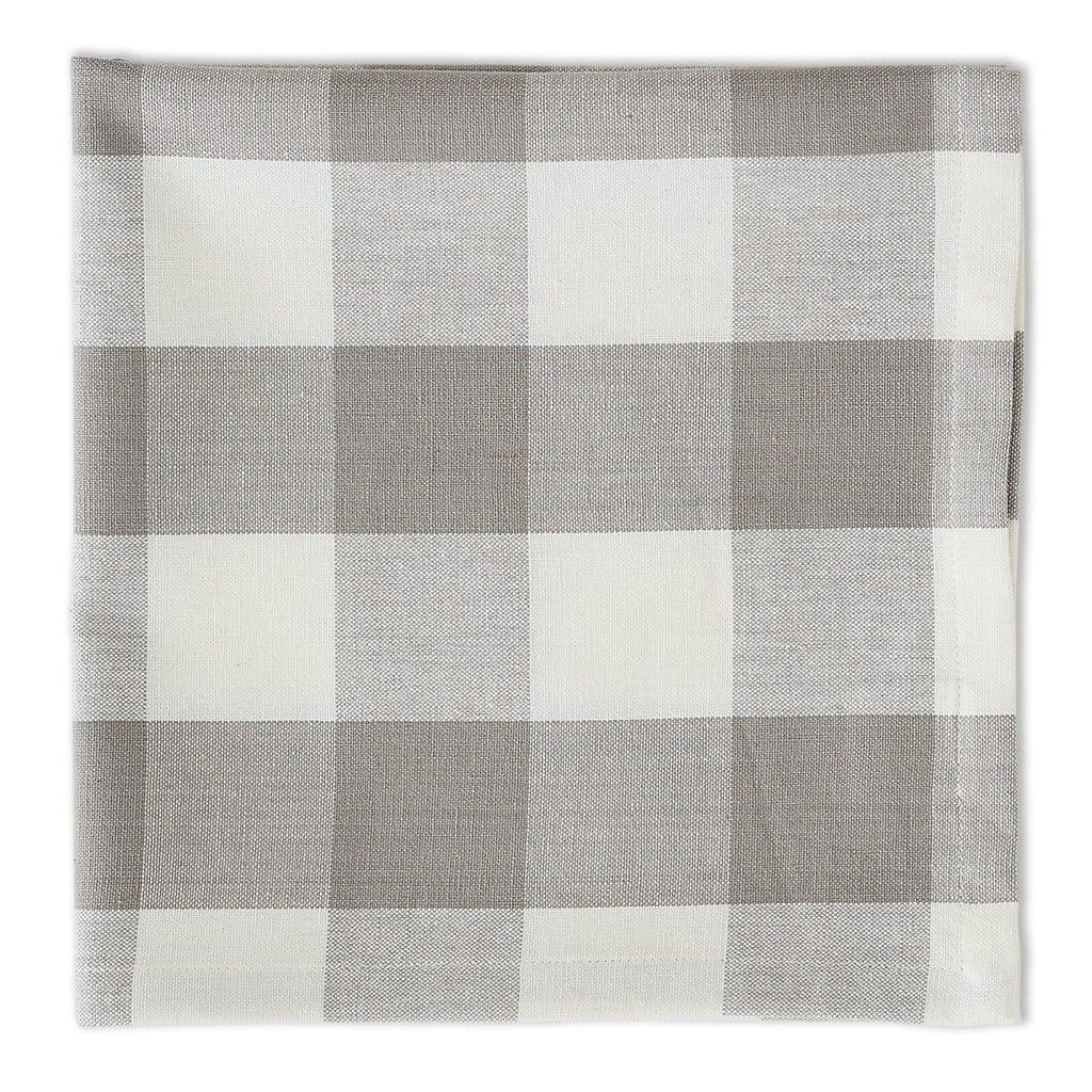 DOVE GRAY CHECK NAPKIN