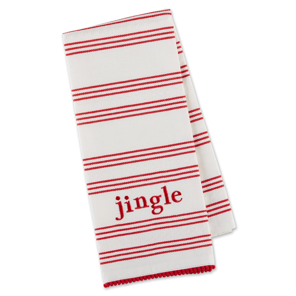 Jingle Embroidered Dishtowel