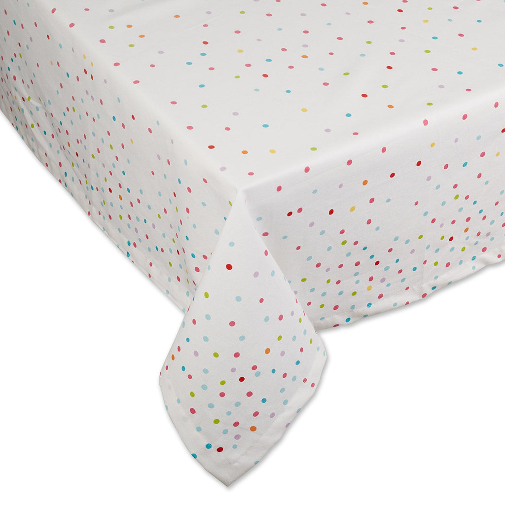 CONFETTI TOSS PRINT PRINTED TABLECLOTH - 52 X 52"