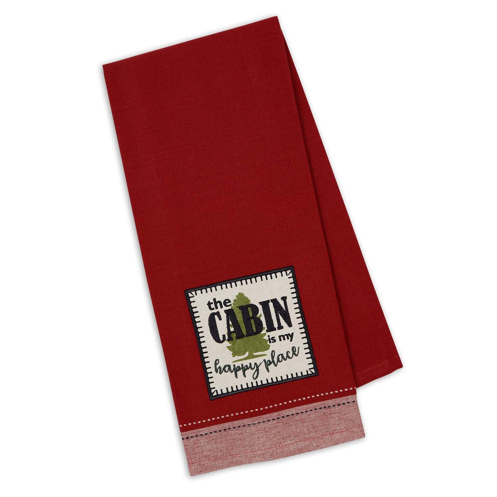 Cabin Happy Embellished Dishtowel - DII Design Imports