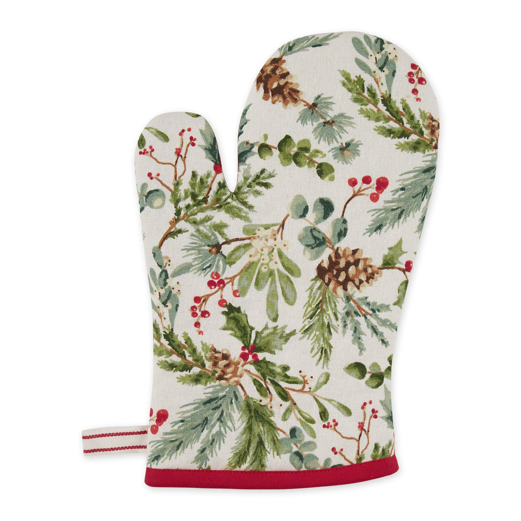 Holiday Sprigs Printed Oven Mitt