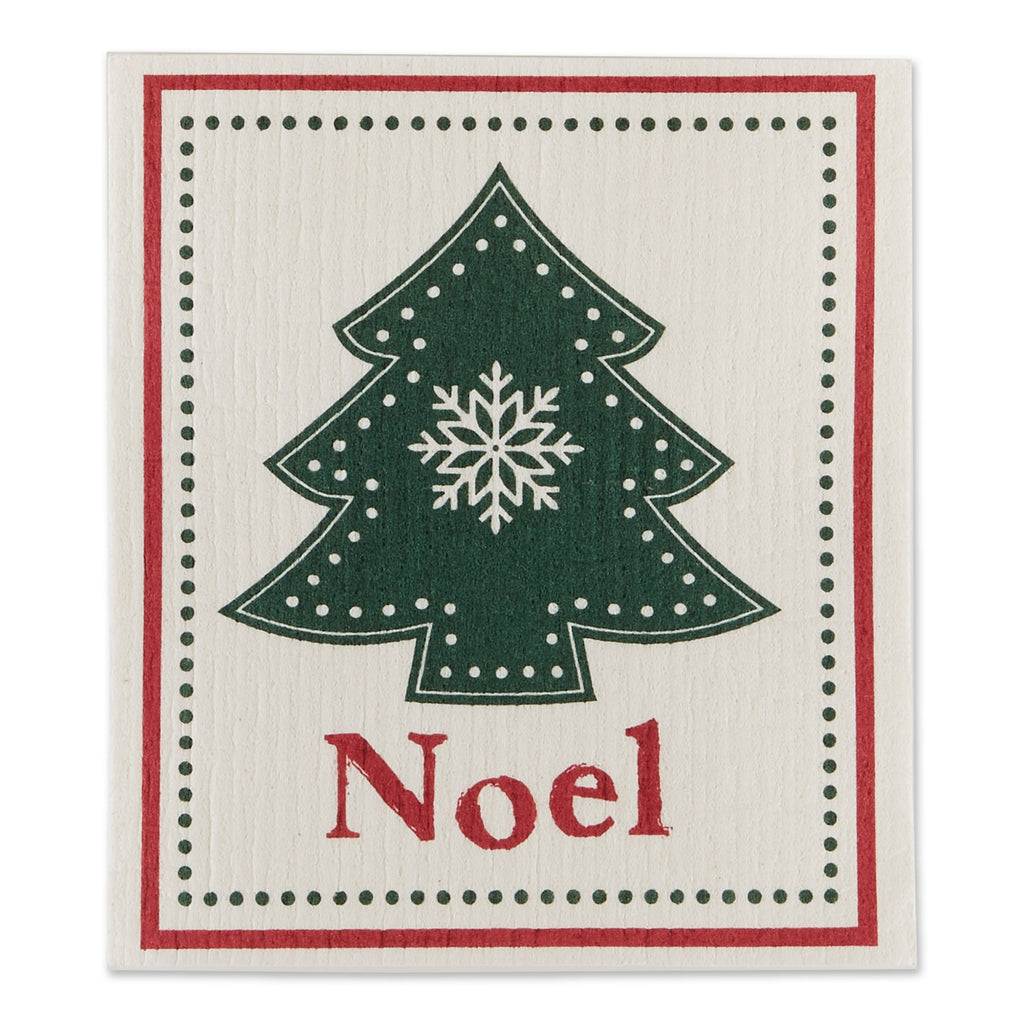 Noel Tree Swedish Dishcloth