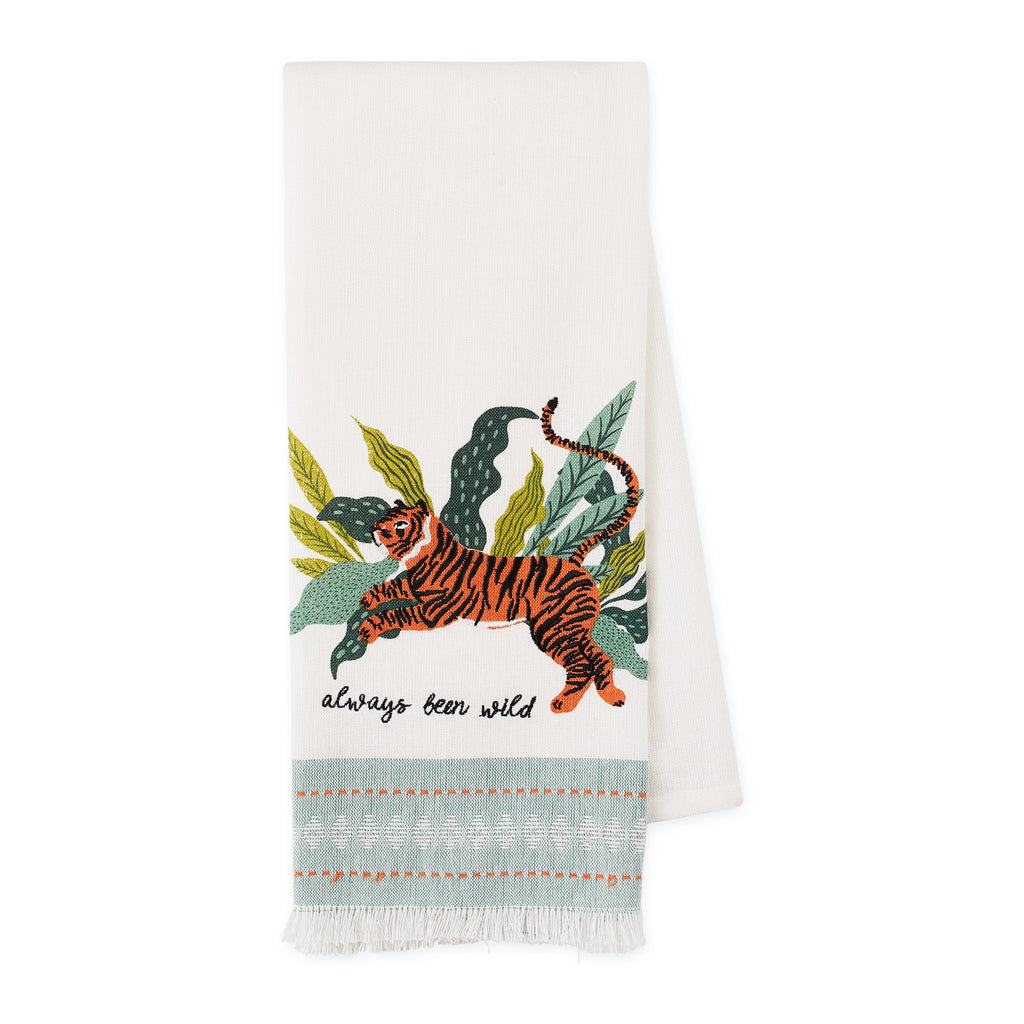 Always Been Wild Embellished Dishtowel