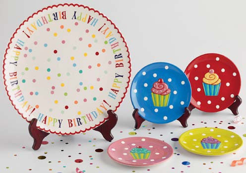 Large Happy Birthday! Plate - DII Design Imports