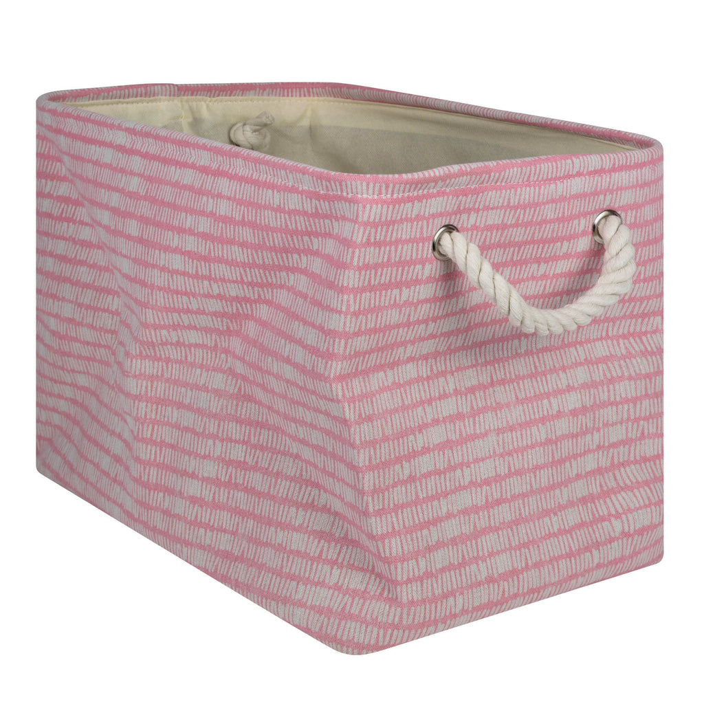 Polyester Bin Keeping Score Pink Sorbet Rectangle Large 17.5x12x15
