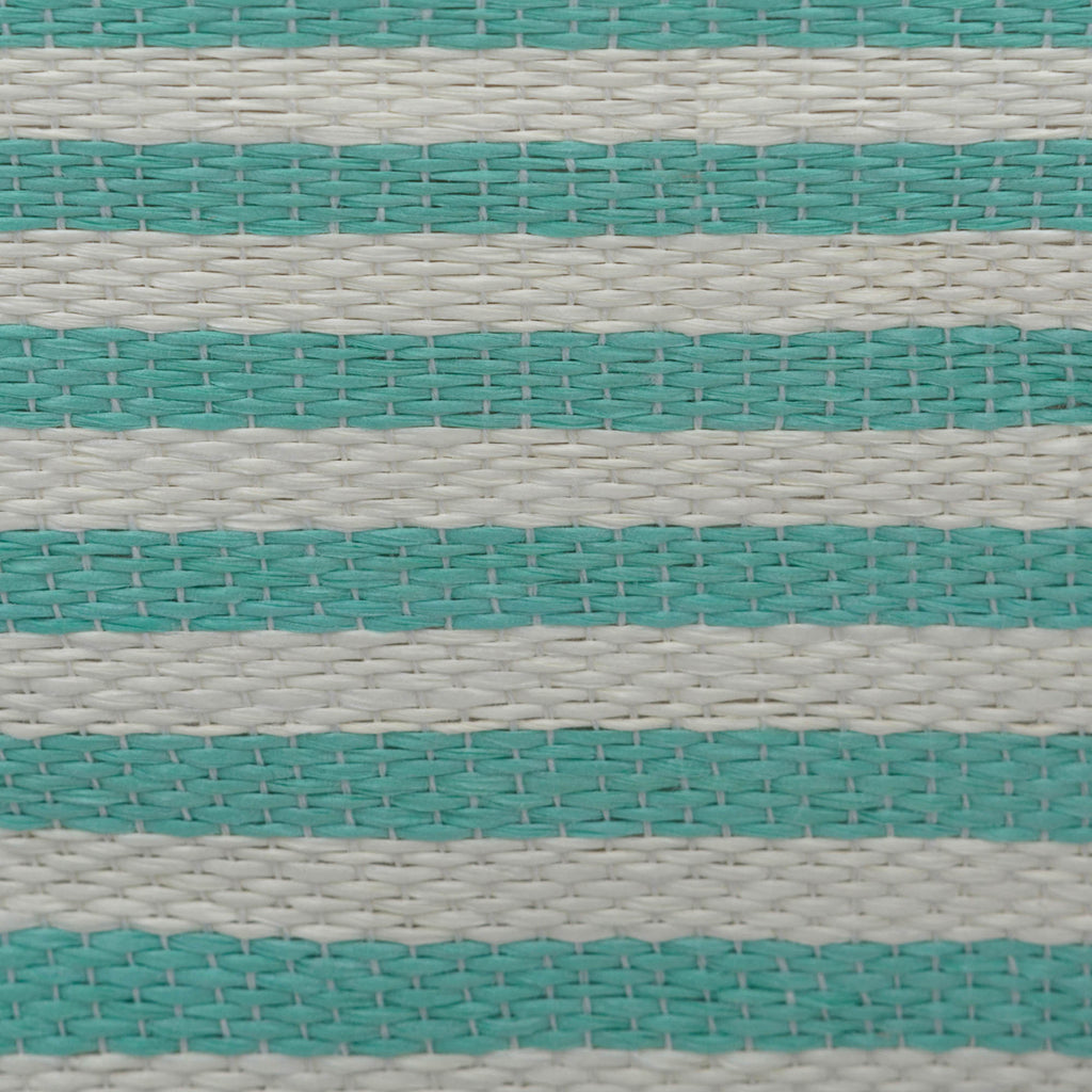 Paper Bin Pinstripe Aqua Rectangle Medium
