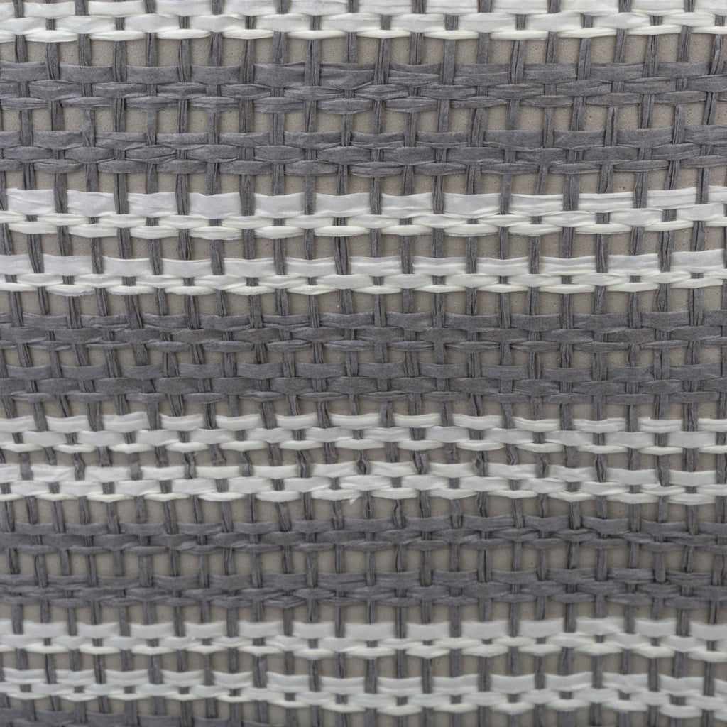 DII Paper Bin Basketweave Gray/White Rectangle Large